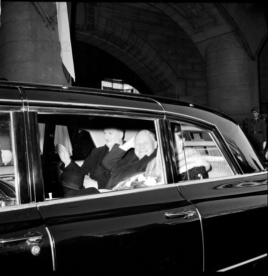 Lausanne celebrating newly elected federal president Paul Chaudet; 1961.