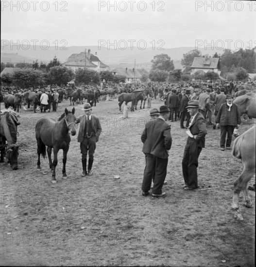 Horse market of Chaindon-Reconvilier, 1941.