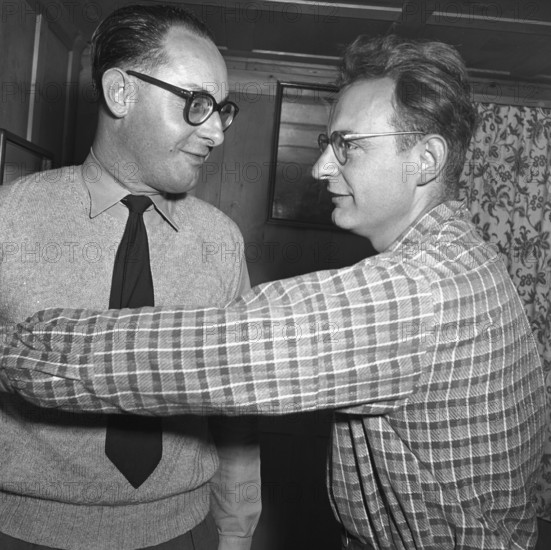 Prof. A. Bögli and Hölloch grottos explorers saved after 10 days, 1952.