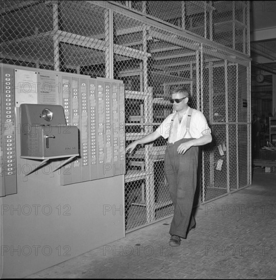 Blind People at Work at BBC, 1953.