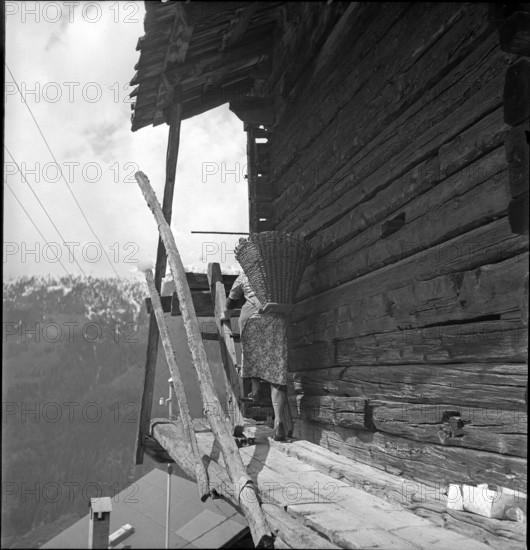 Farmer's wife in St. Luc, Valais, in 1941.