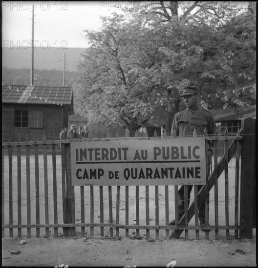 Quarantine camp for expatriate Swiss in Neuchâtel 1945.