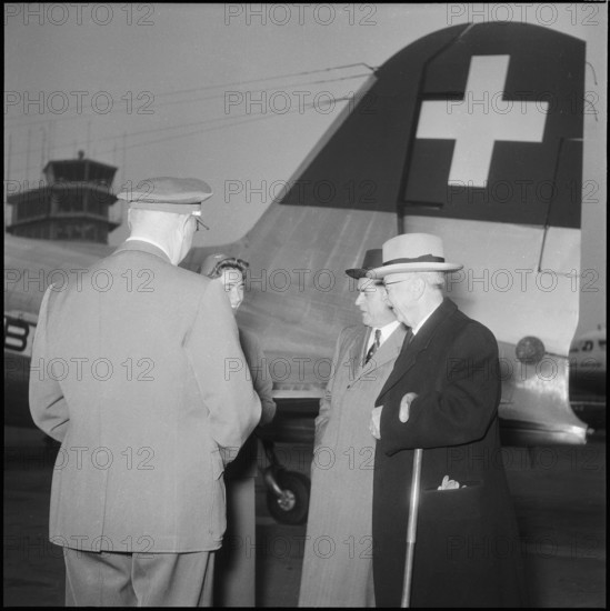Josef Escher on Airport Zurich-Kloten, 1953.