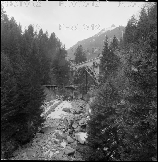 Railway Bridge near Wassen, 1959.