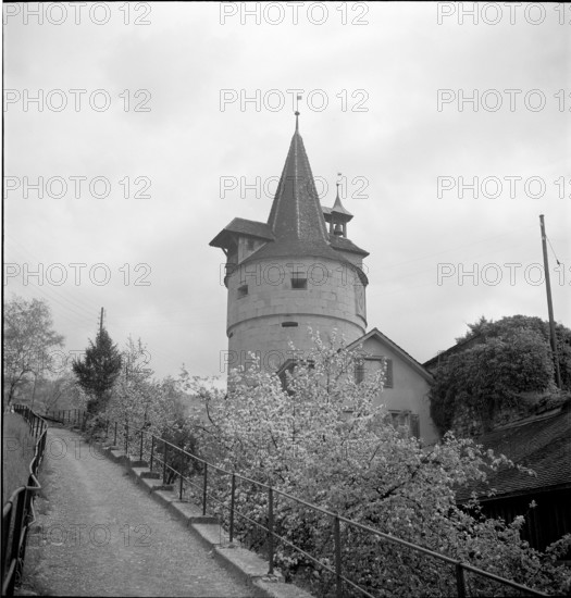 Kapuzinerturm Zug 1950.