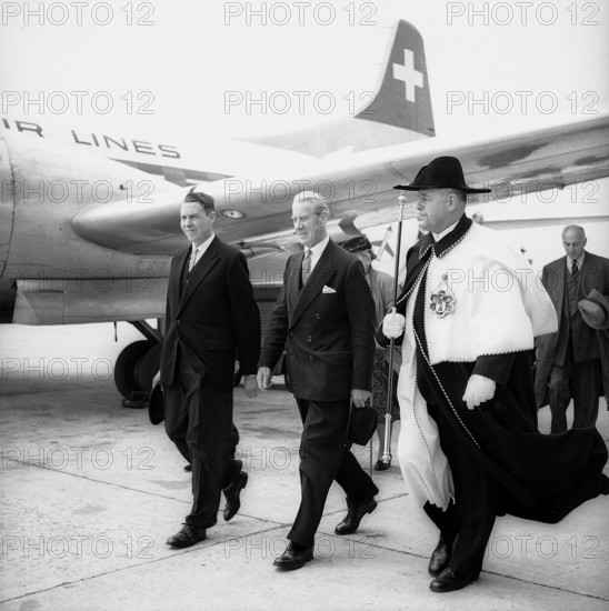 Sir Seymour Howard in Switzerland, 1955.