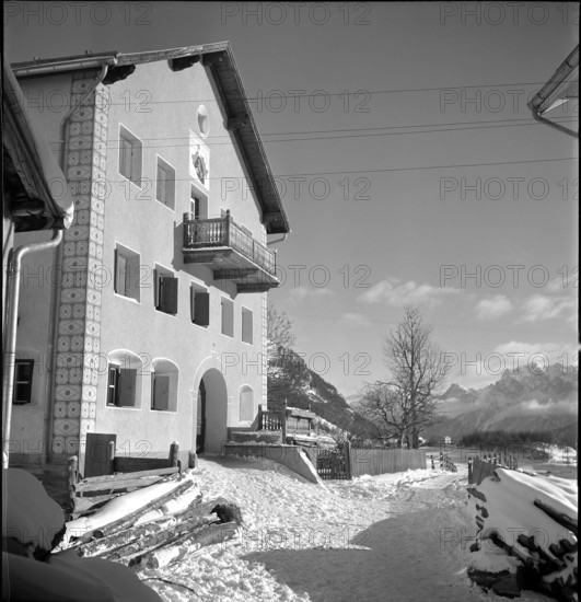 Mountain village Guarda on the first day of 1942.