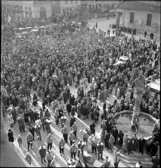 Carnival festivities in Fribourg, 1946.