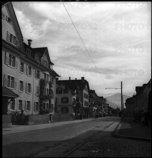 Street in Appenzell village 1941.