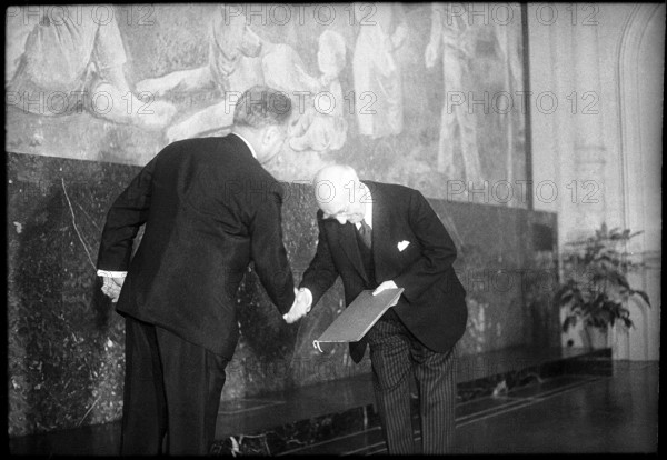 Salvador de Madariaga, prizewinner, 1963.