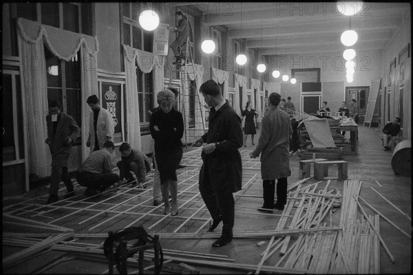 Preparations for Poly-Ball 1961.