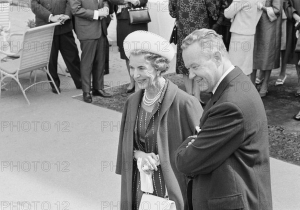 Queen Ingrid of Denmark and federal councillor Hans Schaffner, 1965.