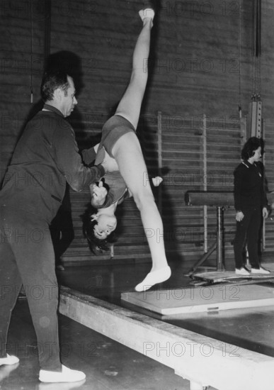 National coach Martschini and Käthi Fritschi 1969.
