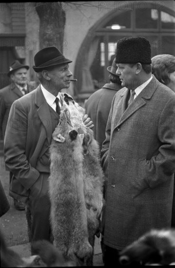 Fur market in Lucerne 1971.