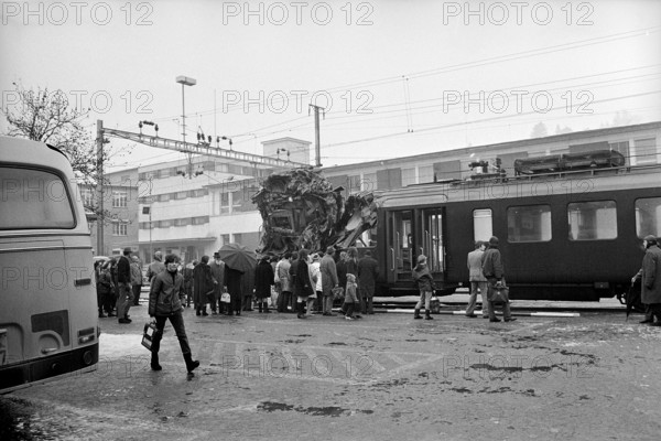 Railway accident in Feldmeilen 1971.