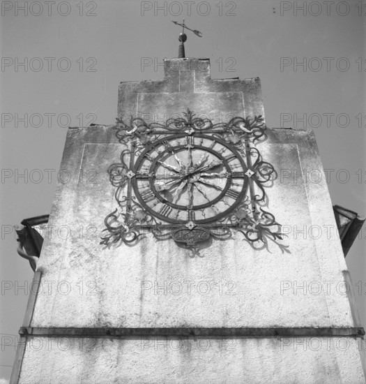 Tour de l'Horloge tower in Courrendlin; 1943.