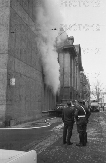 Fire at the phone switchboard Zurich Hottingen 1969.