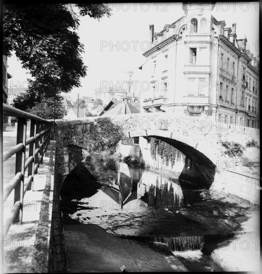 The Maltière bridge in Delémont, 1947.