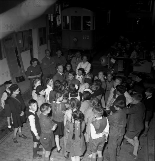 School theatre in support of the Swiss donation, 1945.