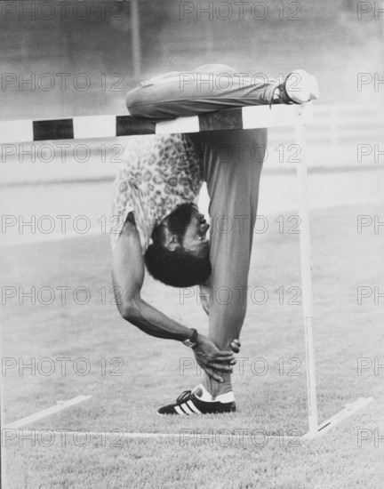 Rod Milburn training in Zurich 1973.