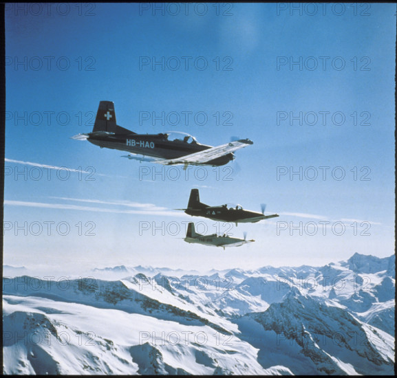 Airplanes over the Alps.