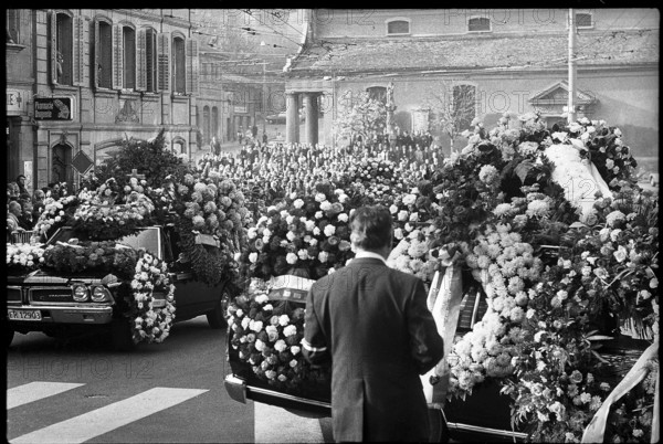 Jo Siffert's funeral, Fribourg 1971.