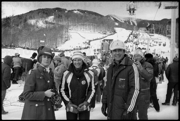 Olympic games Lake Placid 1980: Lise-Marie Morerod, Karl Schranz.