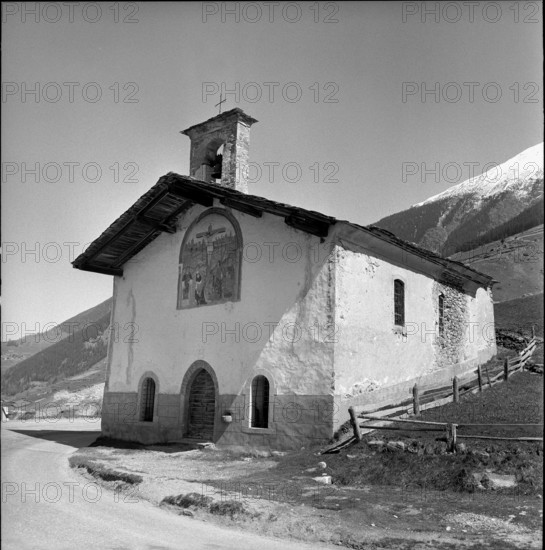 Church at the road to Great St. Bernard 1959.