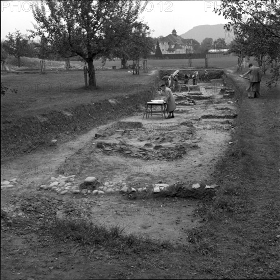 Excavations in Vindonissa, Windisch, 1953.