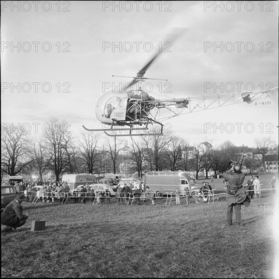 Helicopter at exhibition noise abatement, Zurich 1960.