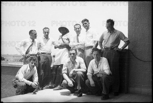 Football WC Brazil 1950: swiss national team, stopover in Dakar, Senegal.