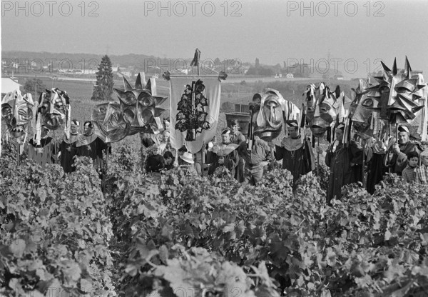 Winegrower's festival in Mont-sur-Rolle, 1971.