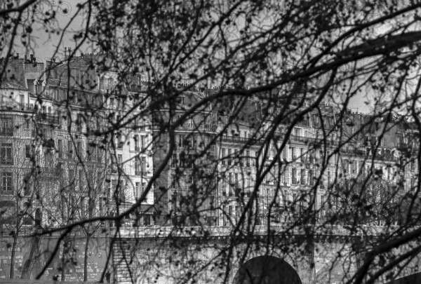 1967, Paris, Senna river Ile Saint-Louis.