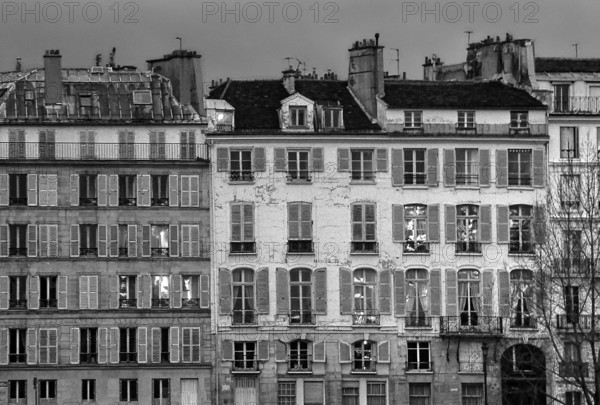1967, Paris, Senna river Ile Saint-Louis.