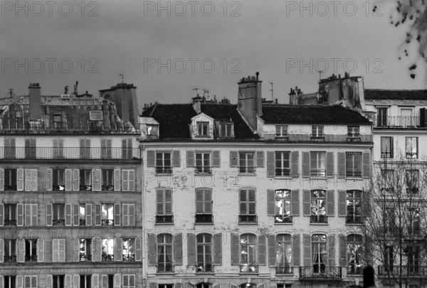 1967, Paris, Senna river Ile Saint-Louis.