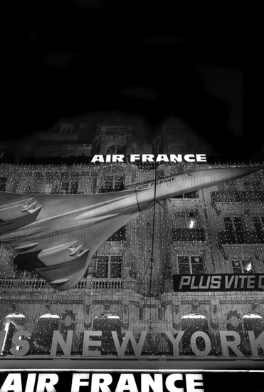 1975, Paris, Air France. Concorde advertisement.