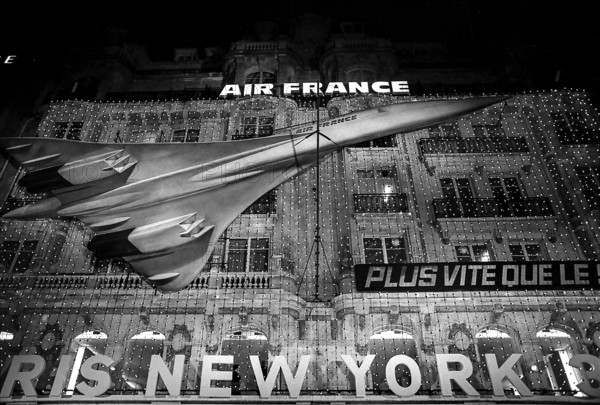 1975, Paris, Air France. Concorde advertisement.