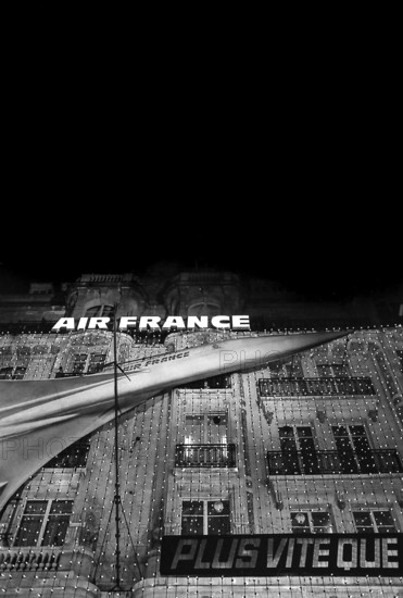 1975, Paris, Air France. Concorde advertisement.