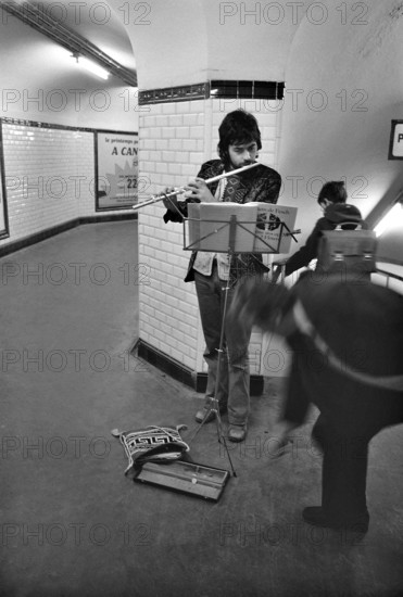 1975, Paris, building with flag