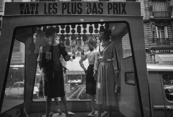 1975, Paris, Marais, shop windows