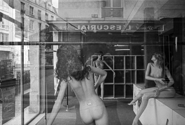 1975, Paris, Marais, shop windows