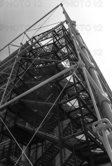 1976, Paris, Rive droite, Centre Pompidou, Beaubourg.