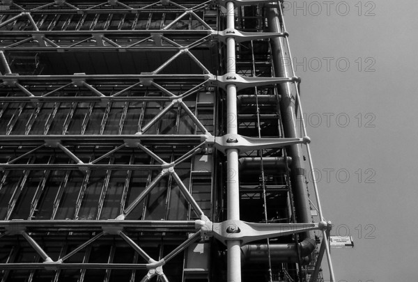 1976, Paris, Rive droite, Centre Pompidou, Beaubourg.
