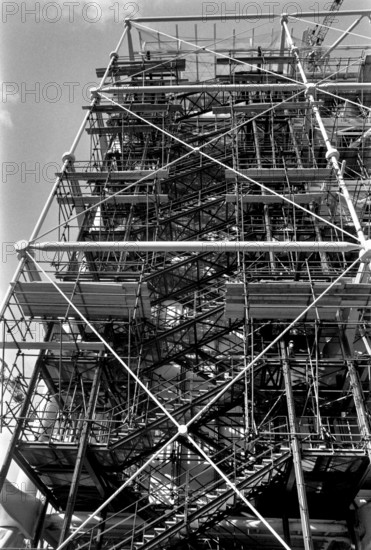 1976, Paris, Rive droite, Centre Pompidou, Beaubourg.