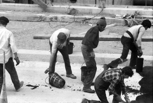 1976, Paris, Rive droite, Centre Pompidou, Beaubourg.