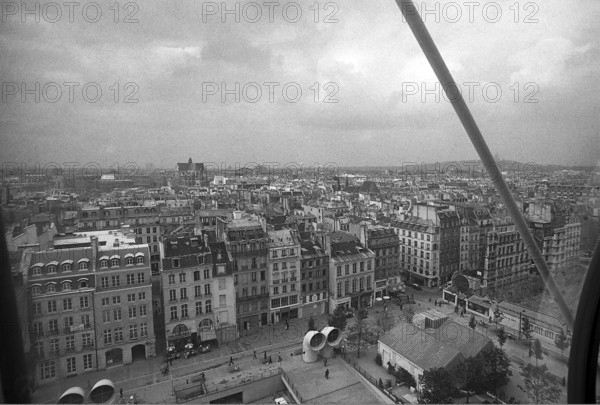 1976, Paris, Rive droite, Centre Pompidou, Beaubourg.