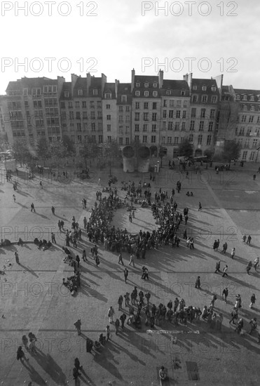 1976, Paris, Rive droite, Centre Pompidou, Beaubourg.
