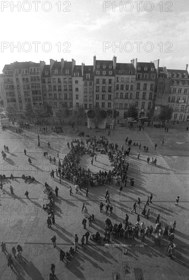 1976, Paris, Rive droite, Centre Pompidou, Beaubourg.