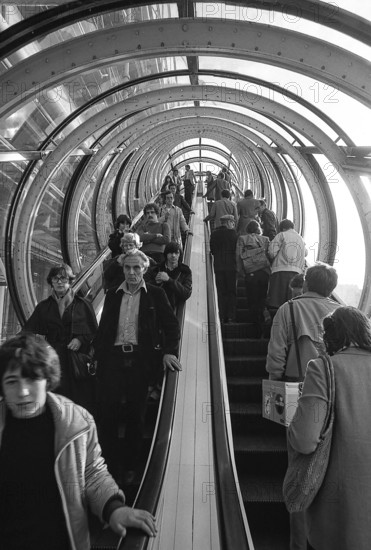 1976, Paris, Rive droite, Centre Pompidou, Beaubourg.