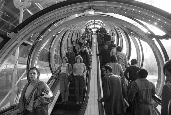 1976, Paris, Rive droite, Centre Pompidou, Beaubourg.